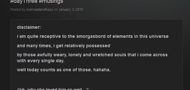 #dayThree #musings