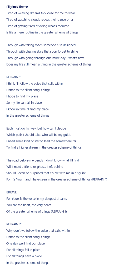 pilgrim's theme 2